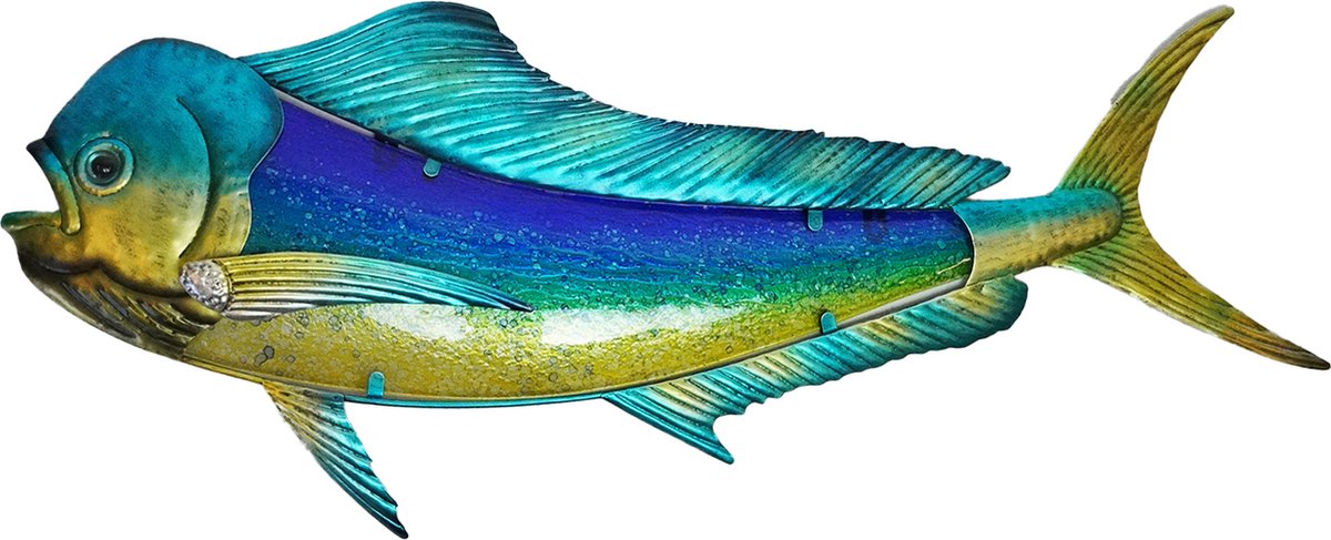 Eurocatch Dorado - Muurdecoratie 99cm - 3-D Metaal en Glas Kunst - Cadeau Idee - Mancave - Vaderdag Cadeau