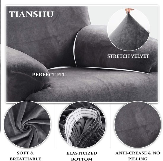 Armleuninghoes, fauteuilbeschermer met zijopbergzak - Stretch fauteuil bank armleuning hoes voor bank, stoel meubels beschermer slip