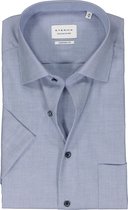 ETERNA comfort fit overhemd korte mouw - twill - middenblauw - Strijkvrij - Boordmaat: 47
