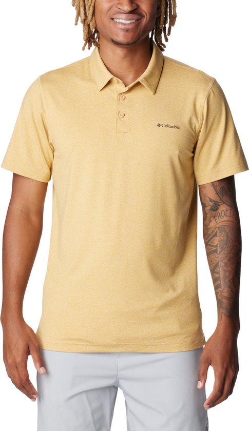 Columbia Tech Trail Polo Shirt 1768701292, Mannen, Geel, Poloshirt, maat: S