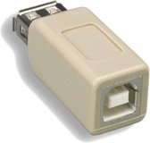 Deltaco USB-57 USB A Female naar USB B Female Adapter - USB 2.0 - Grijs