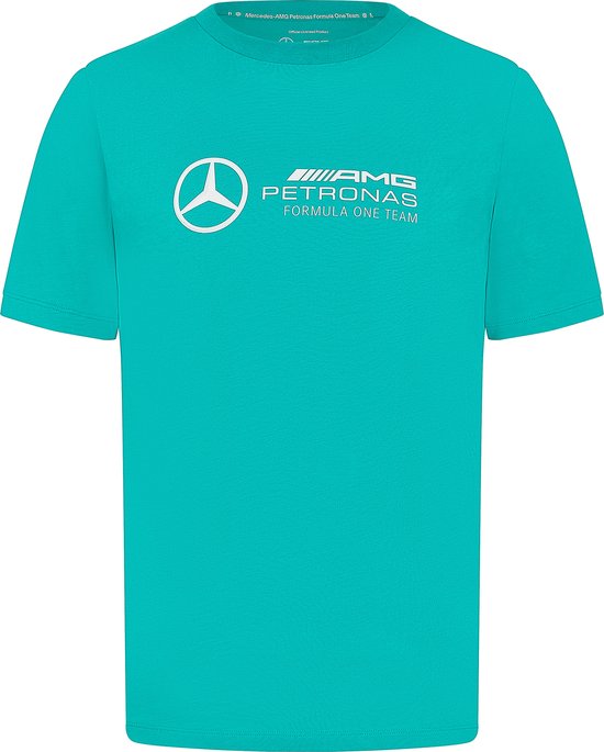 Mercedes Logo Shirt Groen 2024 S - AMG - Formule 1 - Lewis Hamilton - George Russel
