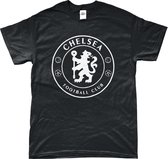Chelsea Shirt - Logo - T-Shirt - Londen - UEFA - Champions League - Voetbal - Artikelen - Zwart - Unisex - Regular Fit - Maat L