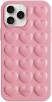 xoxo Wildhearts Heartbreaker Pink telefoonhoesje - Geschikt voor iPhone 11 Pro - Heart case - Hoesje met hartjes patroon - Case met hart - verstevigde backcover - Roze