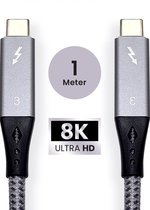 Câble Somstyle Thunderbolt 3 - USB-C vers USB-C - 100W - 40Gbps - Certifié - 1 Mètre
