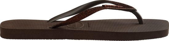 Havaianas SQUARE GLITTER - Bruin - Maat 37/38 - Dames Slippers