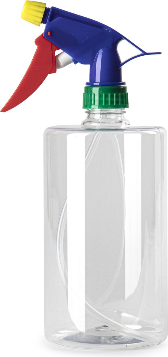 PLASTICFORTE Plantenspuit met een inhoud van 750 ml transparant verstuiver kop 23 cm kunststof groot reservoir