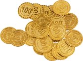 Boland Pièces/monnaie Pirate en plastique - 48x pièces anciennes - ducats d'or - speelgoed à habiller