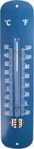 Esschert design thermometer - voor binnen en buiten - denimblauw - 30 x 7 cm - Celsius/fahrenheit
