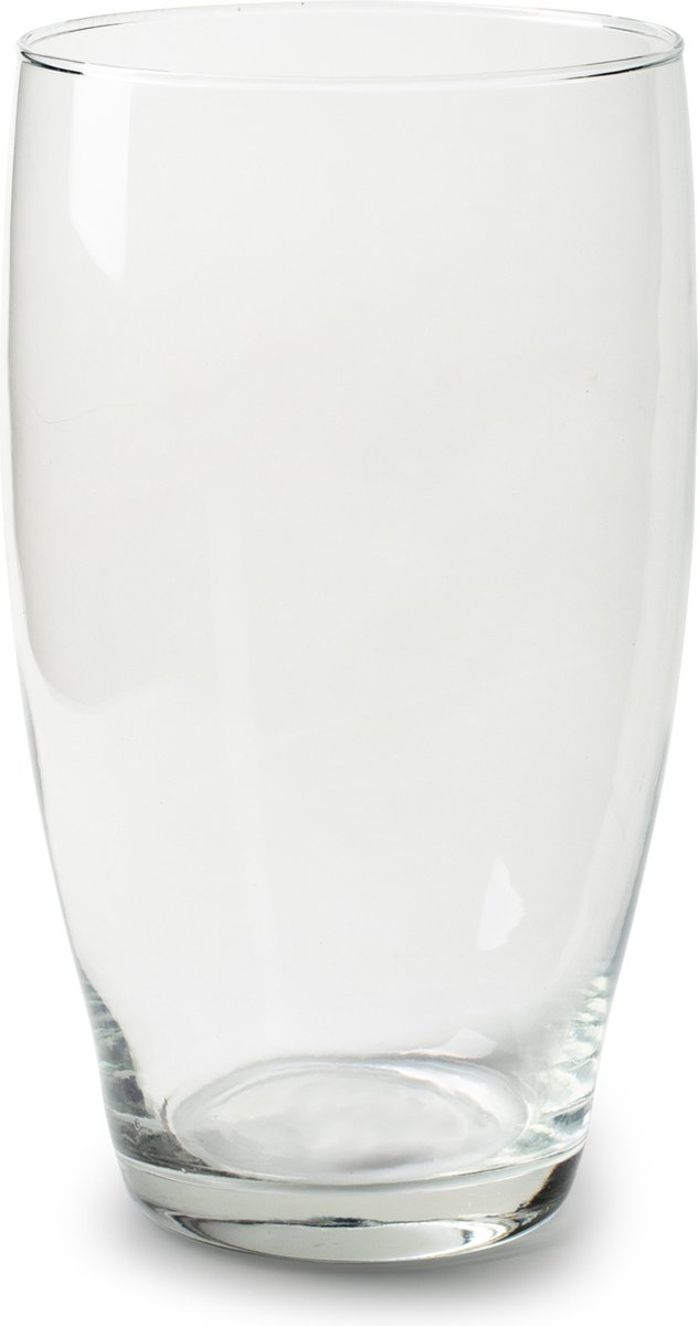 Jodeco Bloemenvaas Pasa - helder transparant - glas - 14 x 25 cm - klassieke vorm vaas