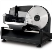 Vleessnijmachine voor Thuis - Snijmachine Allessnijder Met Aanpasbare Dikte 0-15mm - Kaassnijmachine Retro Design - Zwart