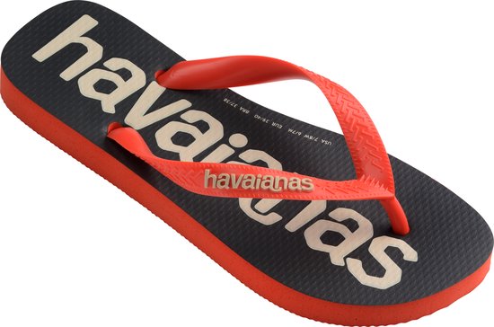 Havaianas TOP MANIA 2 - Rouge/ Zwart - Taille 45/46 - Slippers Unisexe