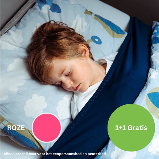 HappyKido - Sensorische slaaptunnel - eenpersoonsbed - 1 + 1 Gratis - Roze