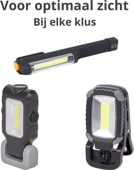 LED werklamp oplaadbaar | 4000K | 3000 lumen | IP54 | 30W