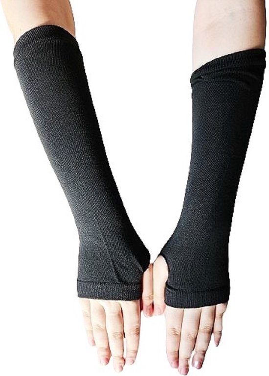 BamBella® Vingerloos handschoenen - One Size - Zwart