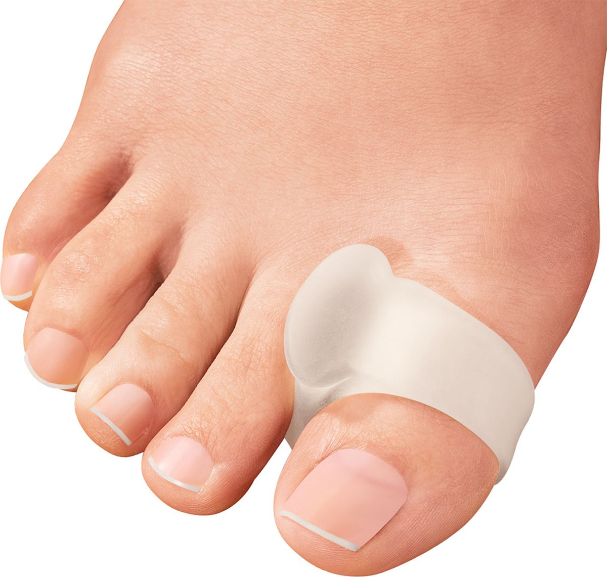 Medical Brace Siliconen Teenspreider met Ring | Grote Teen | Hallux Valgus | Hamerteen Corrector | 1 Paar | Maat S - Schoenmaat 35-38