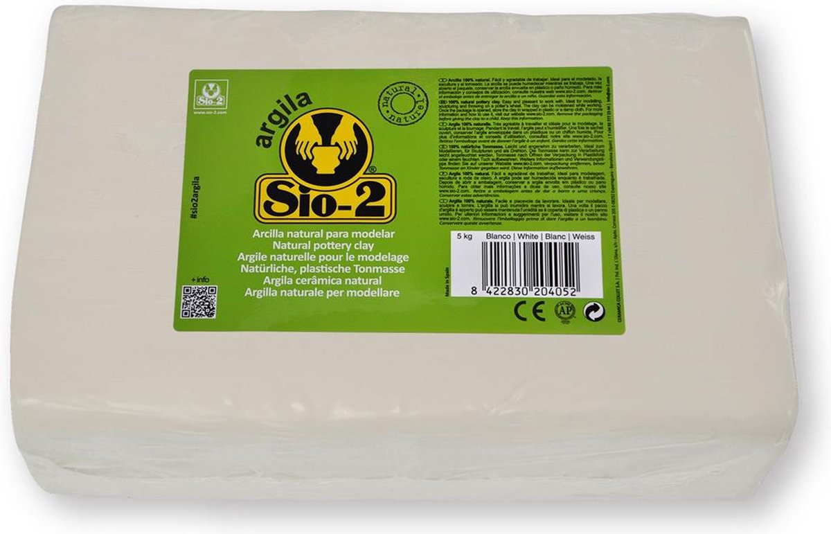 SIO-2 Natuurlijke Klei 5kg Wit