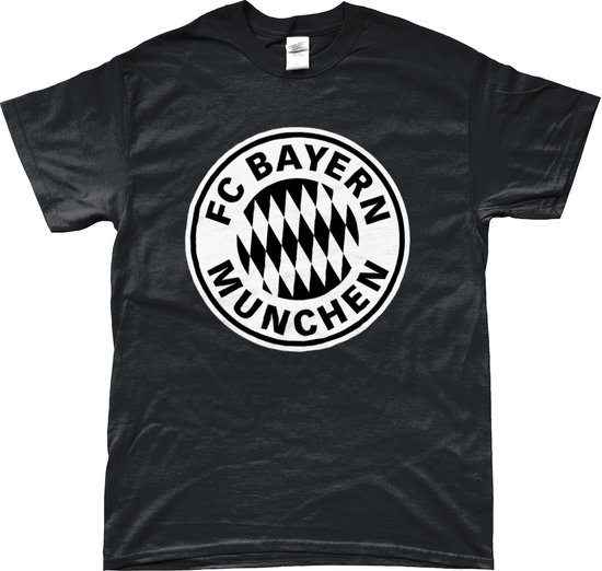 Bayern München Shirt - Logo - T-Shirt - München - UEFA - Champions League - Voetbal - Artikelen - Zwart - Unisex - Regular Fit - Maat M