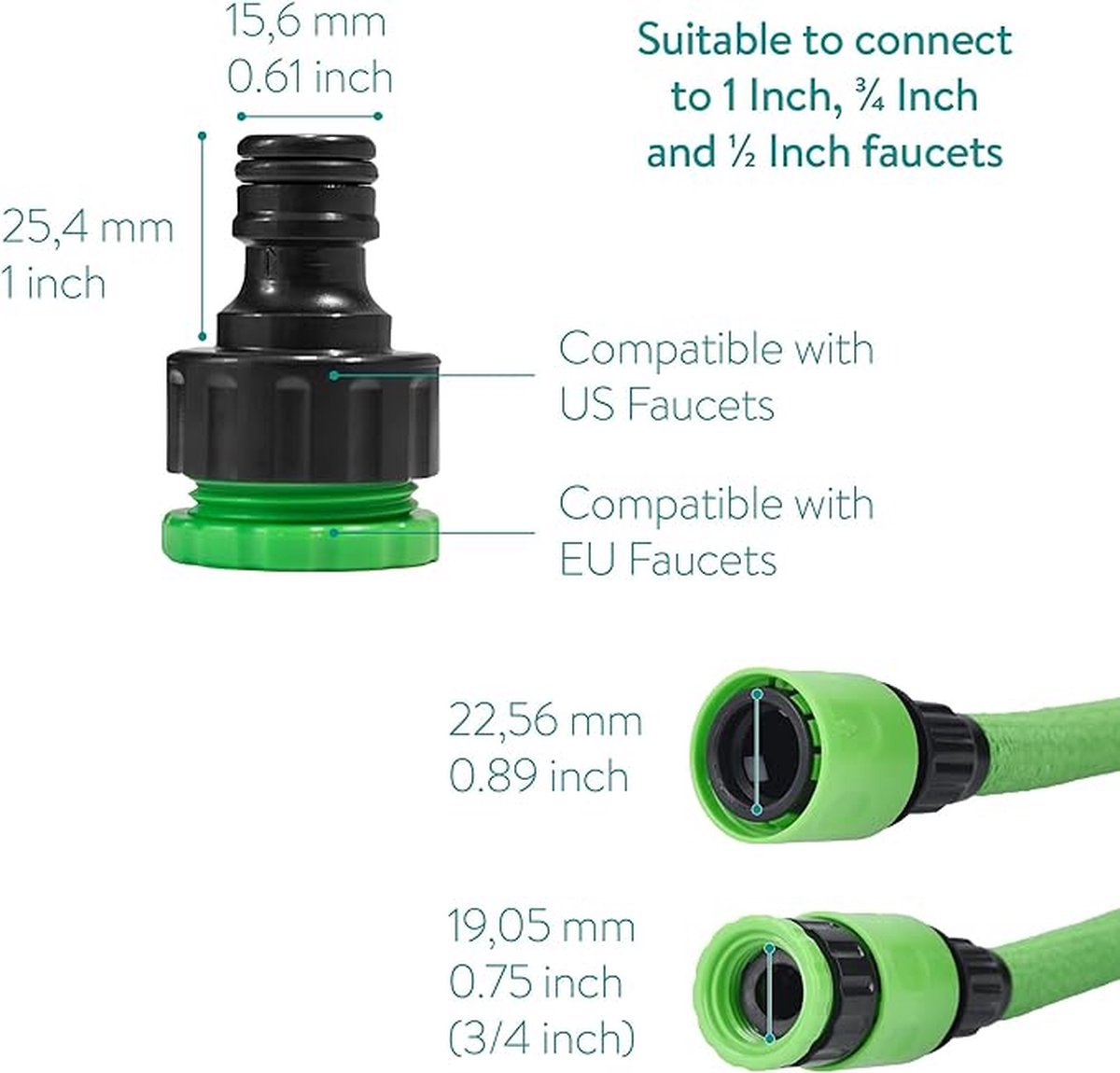 premium tuinslang in professionele kwaliteit - waterslang / garden hose 2.5-7.5 m – foto 4