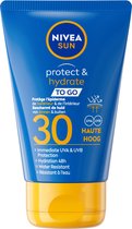 NIVEA SUN Protect & Hydrate Pocket Size Zonnemelk - Mini Zonnebrand - SPF 30 - Waterbestendig - Zonbescherming - Trekt snel in - 50 ml