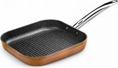 Bol.com Monix Geribbelde Grillpan Monix M740030 Grill 28 Cm Aluminium Gehard Aluminium 4 Onderdelen aanbieding