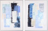 Schilderij DKD Home Decor 60 x 3,5 x 80 cm Abstract 60 x 3 x 80 cm Stads (2 Stuks)