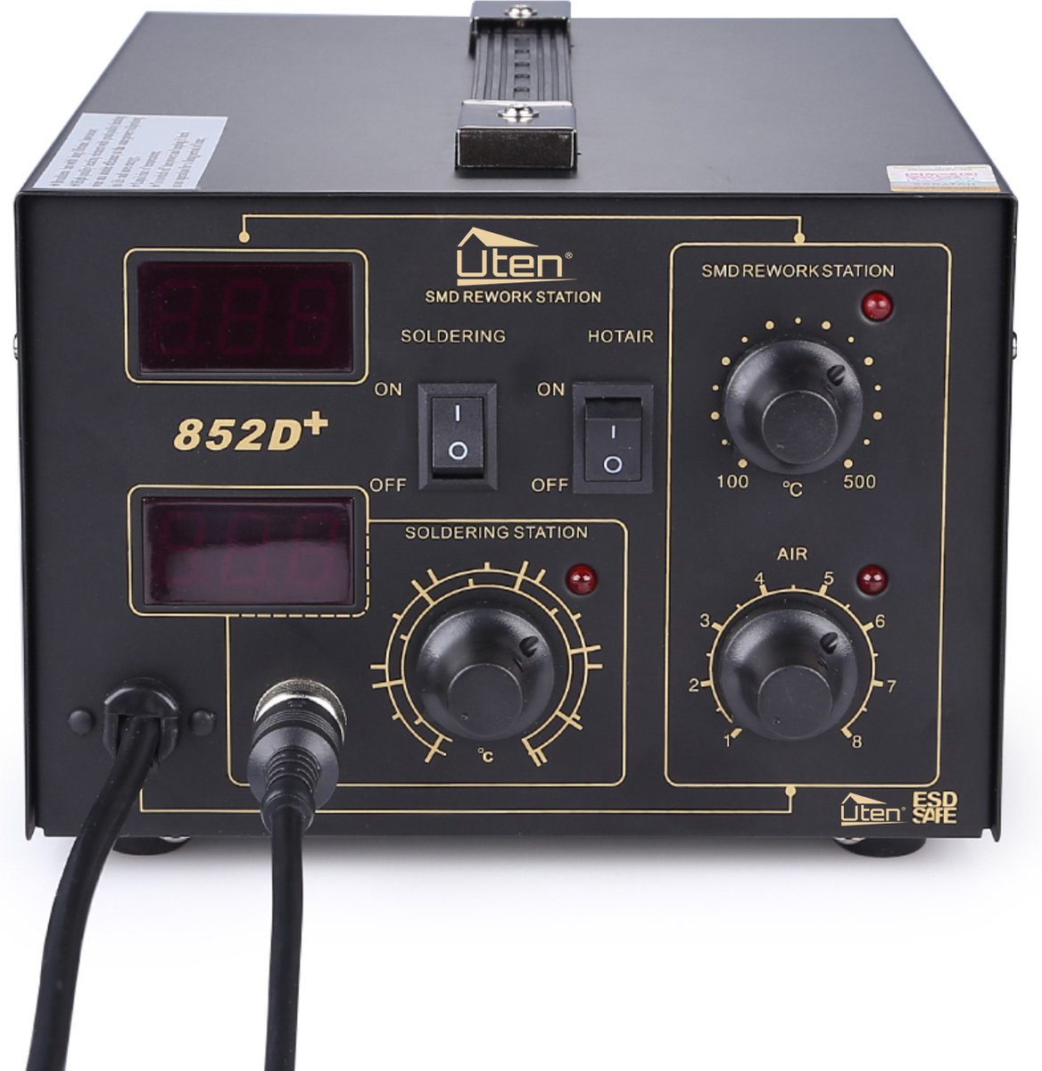 Uten Soldeerstations 852D - 2in1 Soldeerstation Digitaal - 740 W - Heteluchtpistool - 100 ~ 500 °c - Soldeerbout - 200-480°C - Voor Smd Componenten – foto 2