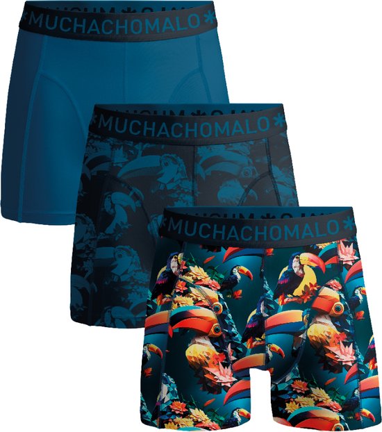 Muchachomalo 3 pack boys short U-TOUCAN1010-01J 01 Blauw-158-164