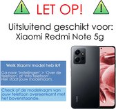 Hoes Geschikt voor Xiaomi Redmi Note 12 5G Hoesje Cover Siliconen Back Case Hoes Met 2x Screenprotector - Transparant