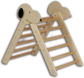 Klimboog Hout - Pikler Driehoek - Klimrek - Speeltoestel Buiten - Rekstok - Kinderspeelgoed 2 Jaar en Ouder - Honden Thema