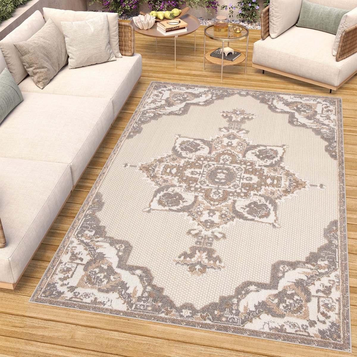 Tapiso Patio Indoor Tapijt Buitenkleed Tuintapijt Vloerkleed Outdoor Modern Maat- 140x200