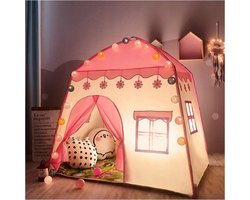 Bobbel Home - Speeltent XL - Met LED-verlichting - Roze Tent - Voor Kinderen