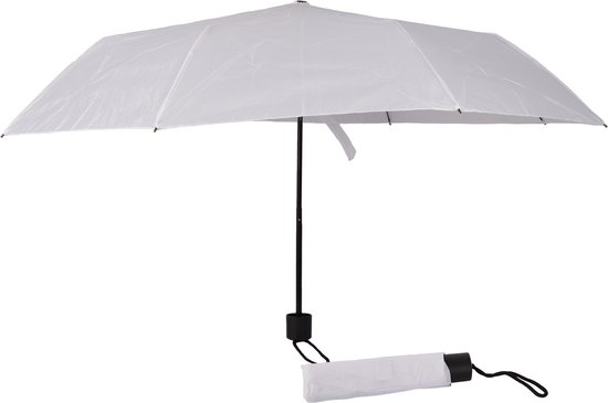 Set van 2 Witte Automatische Opvouwbare Paraplu's - Windproof - Diameter 100cm - Aluminium Frame - Polyester Doek - Regenkleding & Paraplu's voor Outdoor