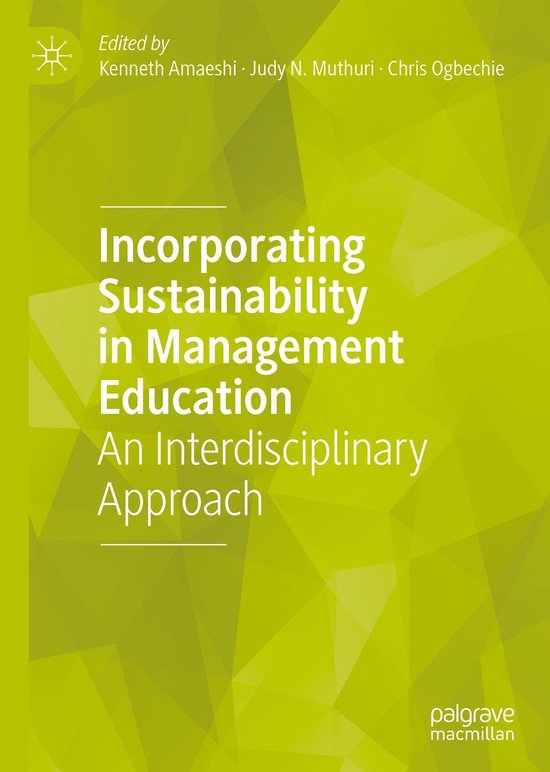 Incorporating Sustainability in Management Education - cover