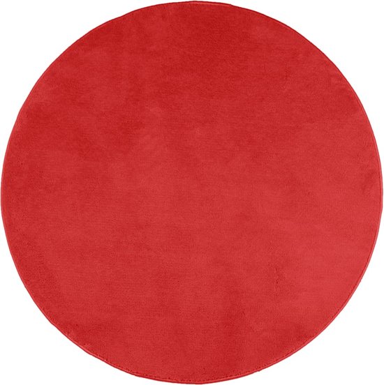 vidaXL-Vloerkleed-OVIEDO-laagpolig-Ø-120-cm-rood
