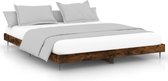 vidaXL Cadre de lit Bois traité Chêne fumé 200 x 200 cm