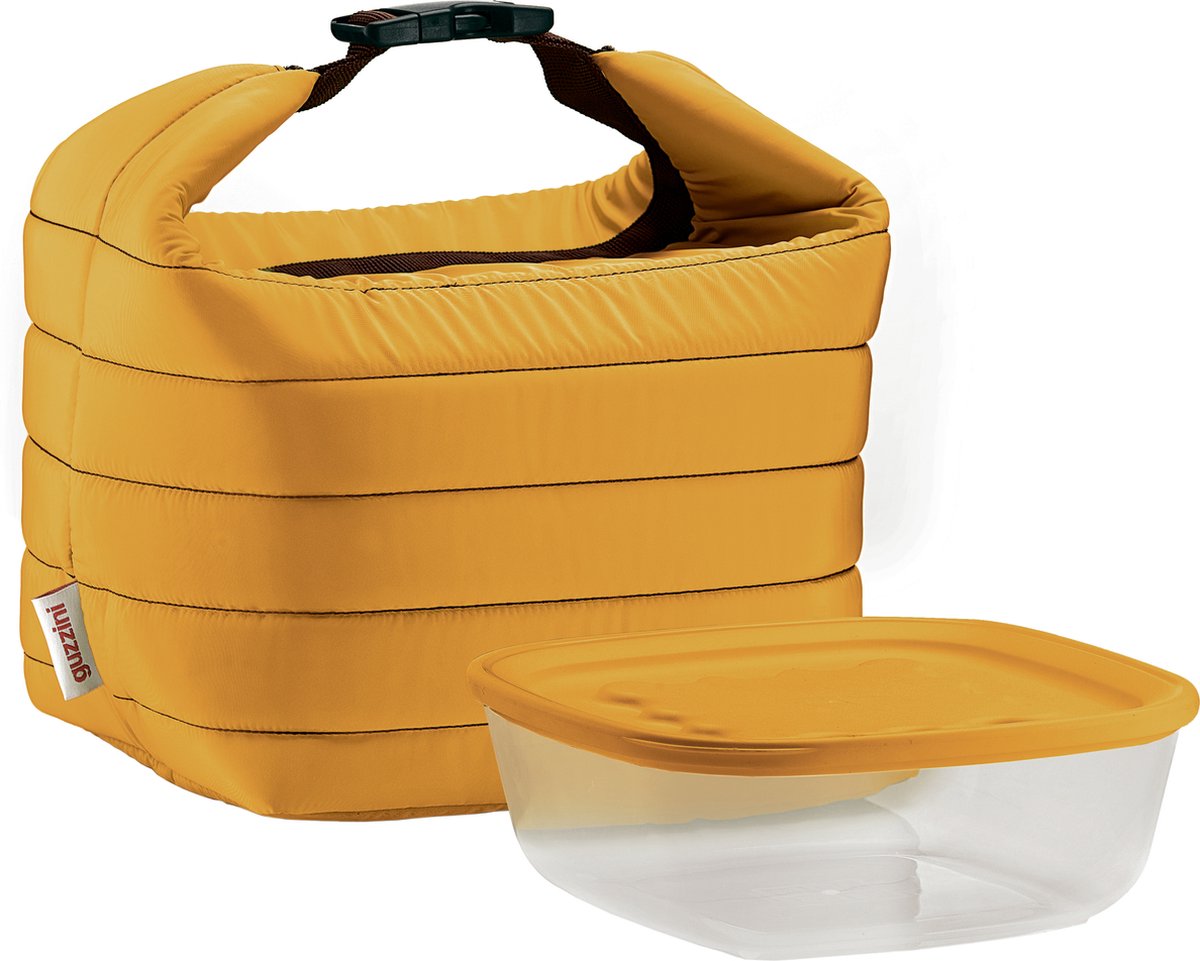 Guzzini On the Go Thermotas + 1 schaal - Okerkleurig
