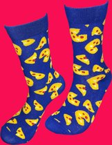 Verjaardags cadeau - Pizza sokken - vrolijke sokken - valentijns cadeau - grappige sokken - leuke dames en heren sokken - moederdag - vaderdag - Kerstcadeau - Socks waar je Happy van wordt - Maat 37-44