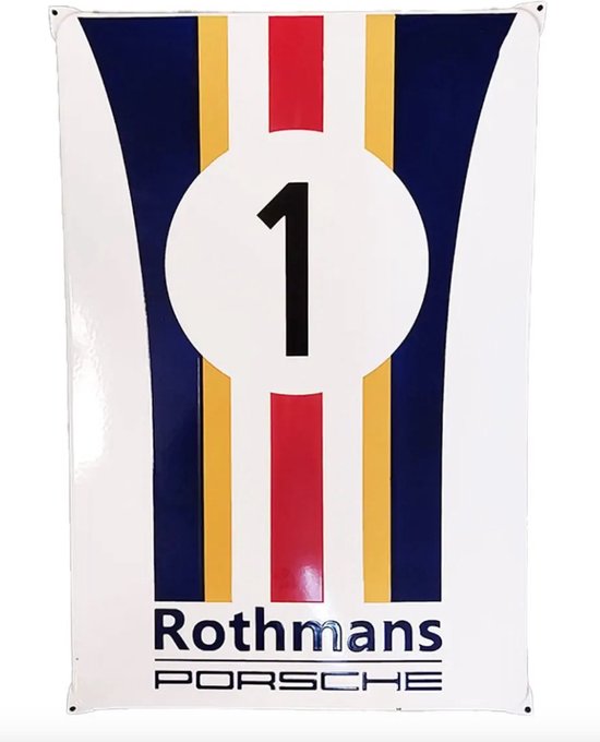 Rothmans Porsche Emaille Bord - 60 x 40cm