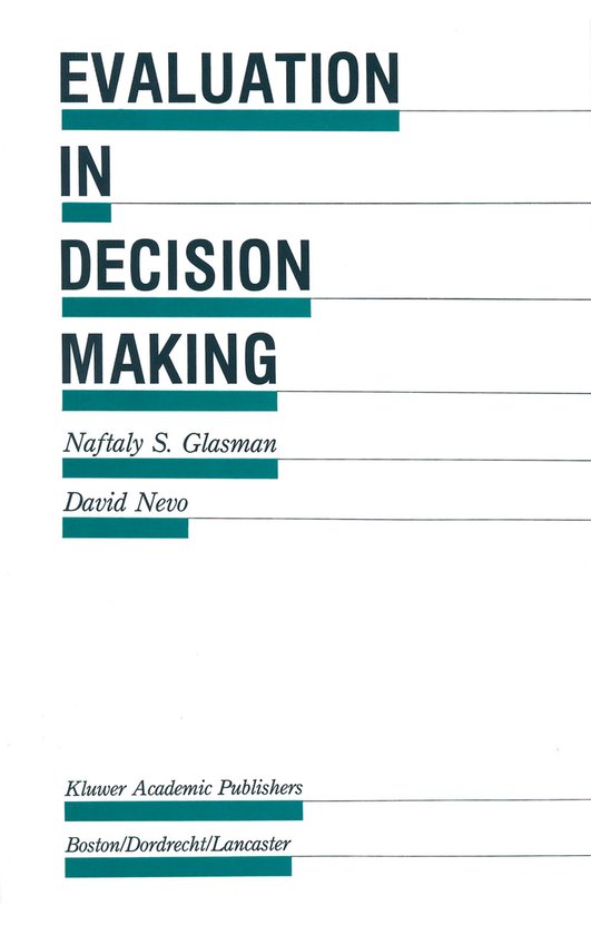 Evaluation in Decision Making - cover