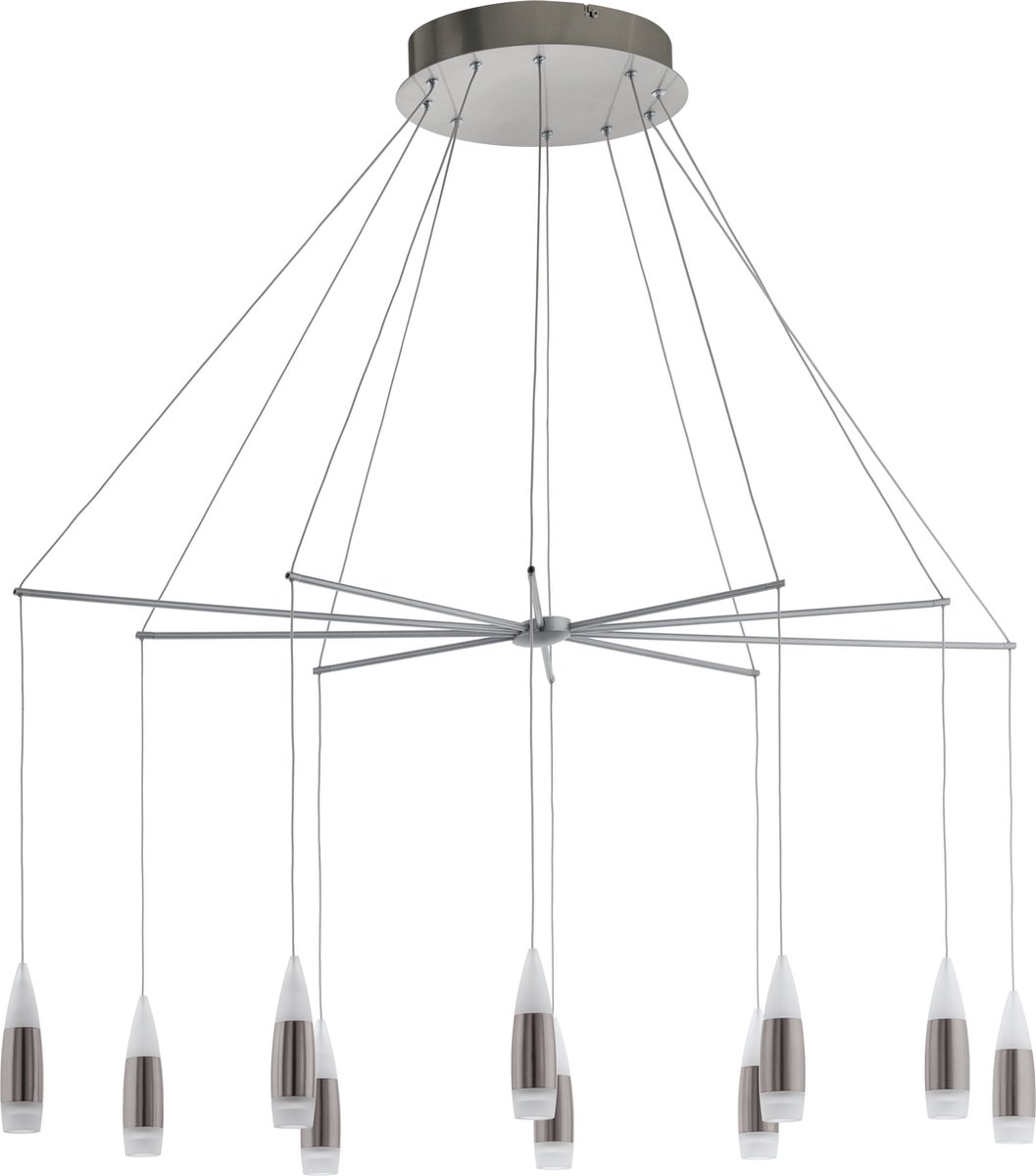 EGLO Santiga hangende plafondverlichting Flexibele montage Nikkel, Wit A,A+,A++