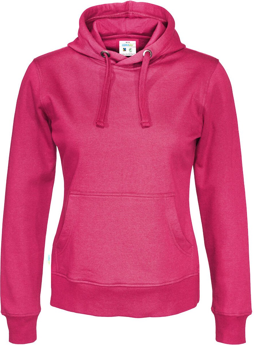 Cottover HOODIE LADY - GOTS GECERTIFICEERD 141001 - Fuchsia - XXL