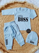 Setje little boss 50/56 [Geboortepakje] [Babykleding] [Baby] [Babyjongen] [Little Boss] [Kraamkado] [Babyshower]