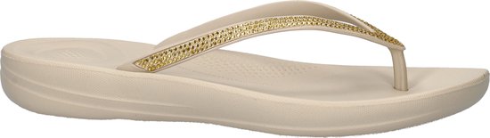 FitFlop Iqushion Sparkle TPU Dames Slippers - Stone Beige