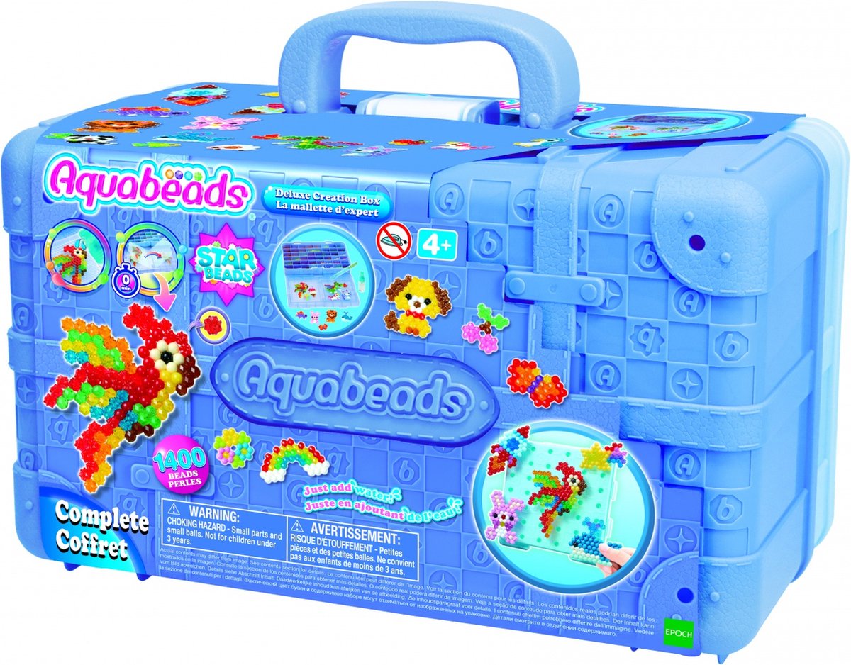 Aquabeads 31967 artiesten meeneemkoffer inclusief sorteerbak - 1400 parels in 38 kleuren- complete set afbeelding