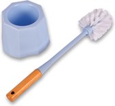 Moderne Kunststof Toiletborstel met houder - Hygiënisch en Gemakkelijk te Reinigen - Simpel en Stijlvol Ontwerp - Voor een Fris Toiletbezoek - Ideaal voor Elke Interieur - Blauw - 28 x 13 cm