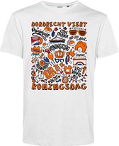 T-shirt Dordrecht Oranjekoorts | Wit | maat 4XL