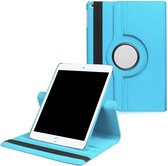 Hoes Geschikt voor iPad 2021 / 2020 / 2019 (9e/8e/7e Generatie / 10.2 inch) - 360 Graden Draaibare Bookcase - Licht Blauw