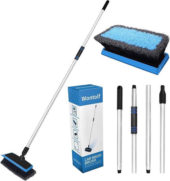 Vikan - 475752 Ovale autowasborstel waterdoorlatend 370 mm zacht/gespleten haren Zwart - Color Coded Tools
