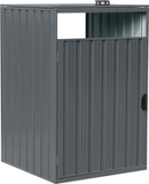 AXI Owen metalen Containerombouw Antraciet - Kliko ombouw voor 1 afvalcontainer – Max. 240L – Goede ventilatie